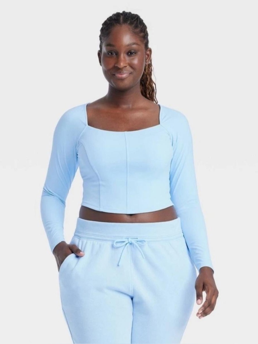 all in motion Women's Light Blue Long Sleeve Top